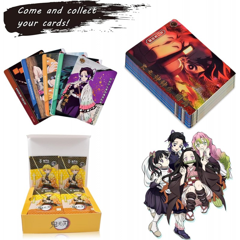 Cartes à Collectionner Anime 120 Pièces - Booster Box Slayer & Cartes Populaires - Cadeau Idéal Pour Fans, Enfants, Ados Et Adultes